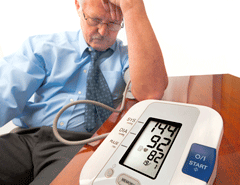 Having blood pressure monitored